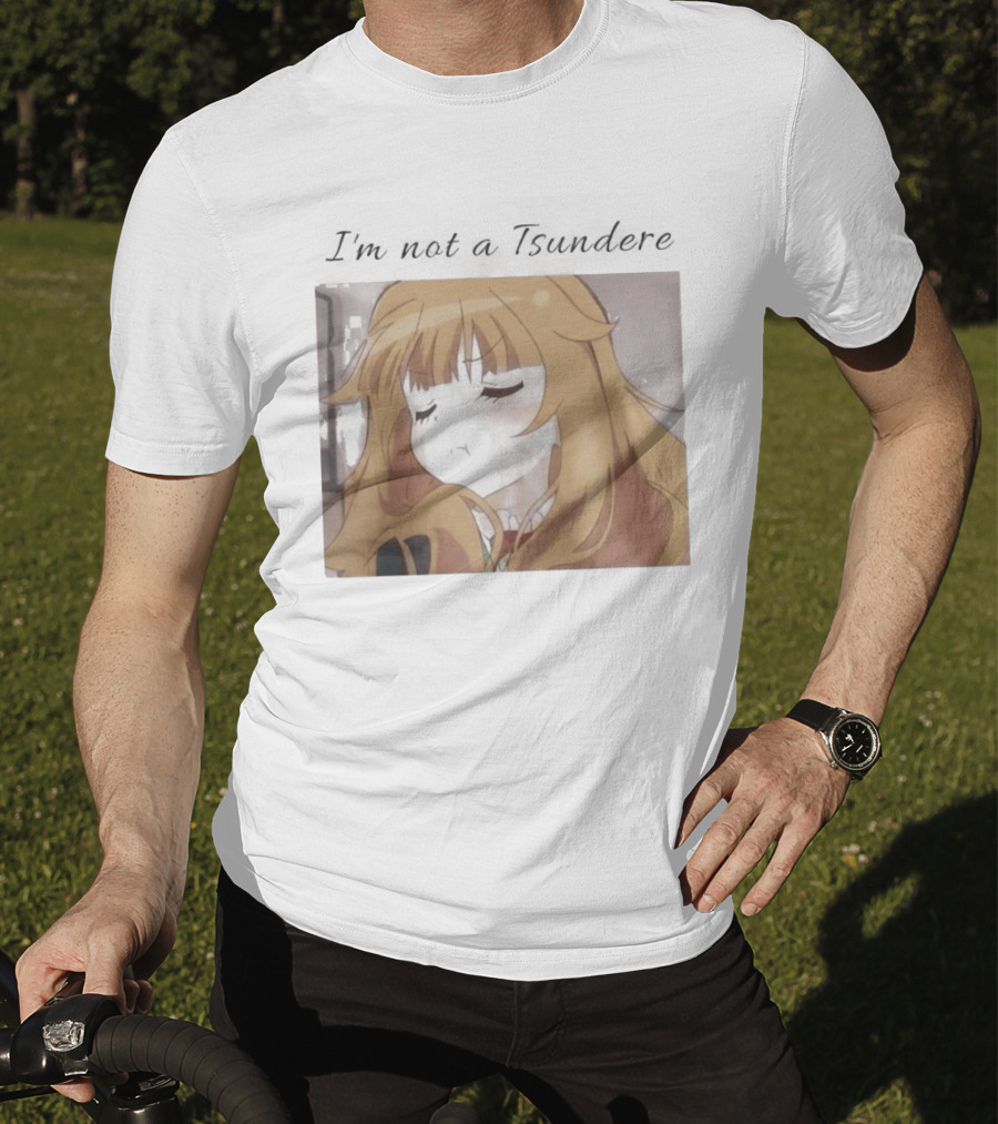 I'm Not A Tsundere Anime Expression Blonde Hair T-Shirt