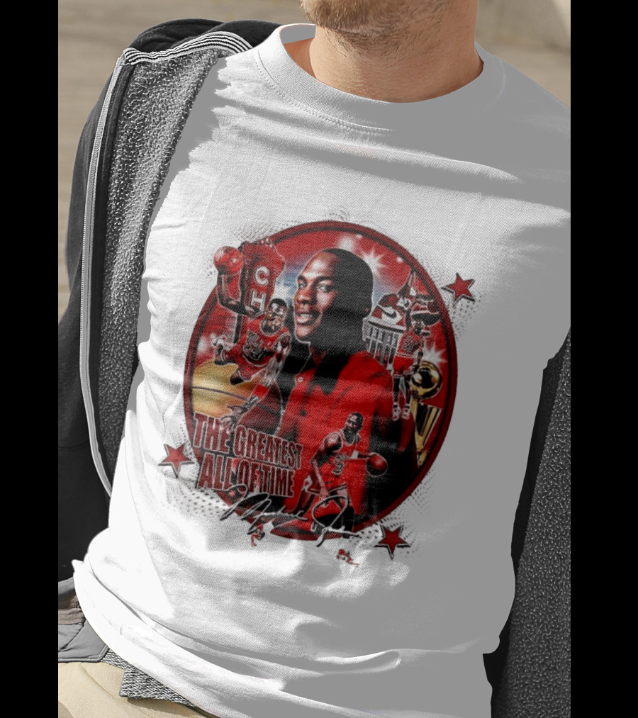 The Greatest Of All Time Michael Jordan Chicago Basketball Legend Trophy T-Shirt