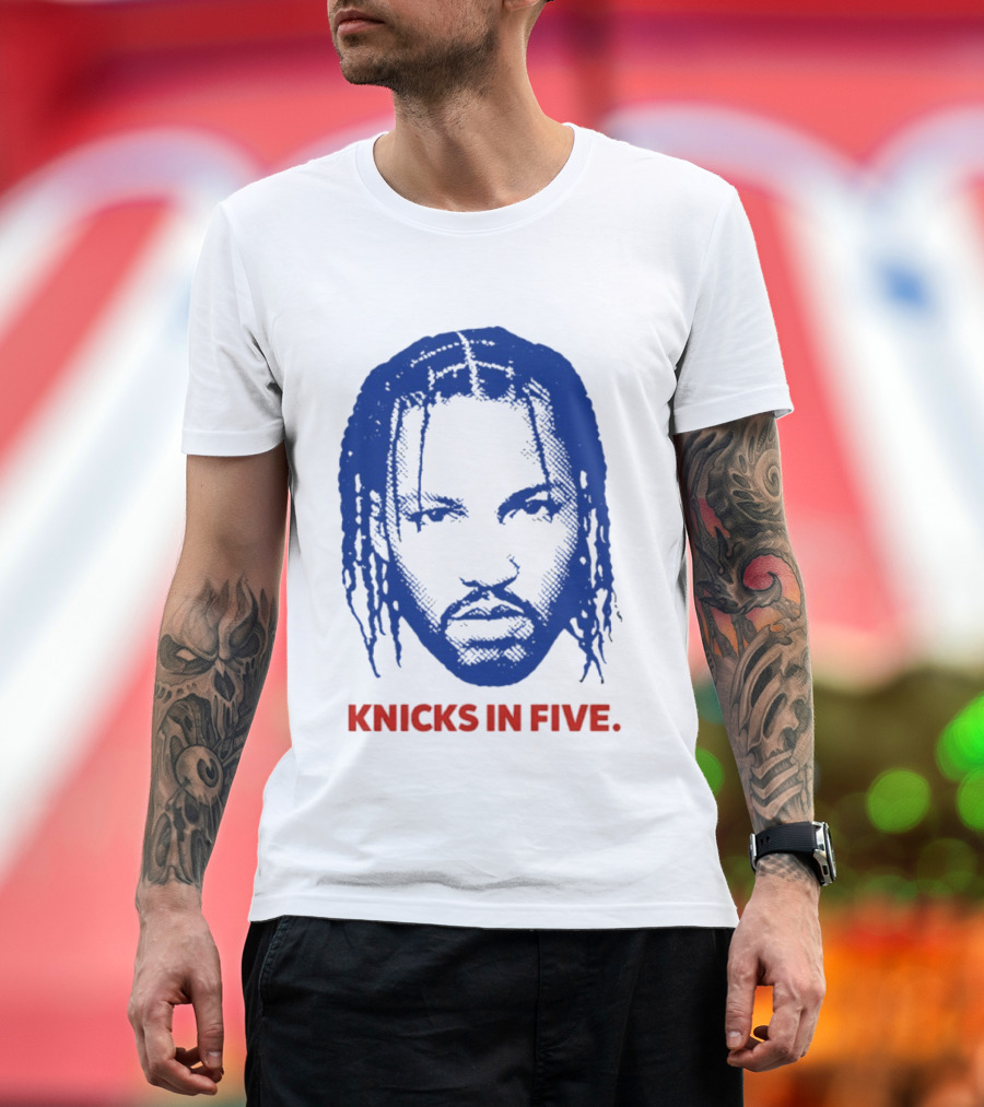 New York Knicks Jalen Brunson Knicks In Five Swag Head T-Shirt