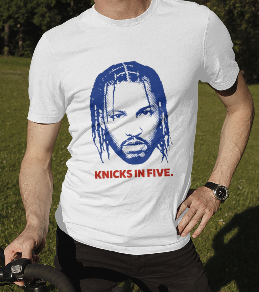 New York Knicks Jalen Brunson Knicks In Five Swag Head T-Shirt