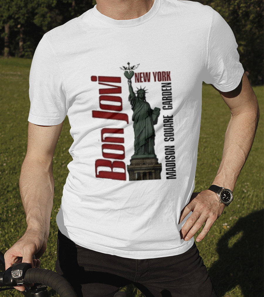 Bon Jovi Statue Of Liberty New York Madison Square Garden T-Shirt