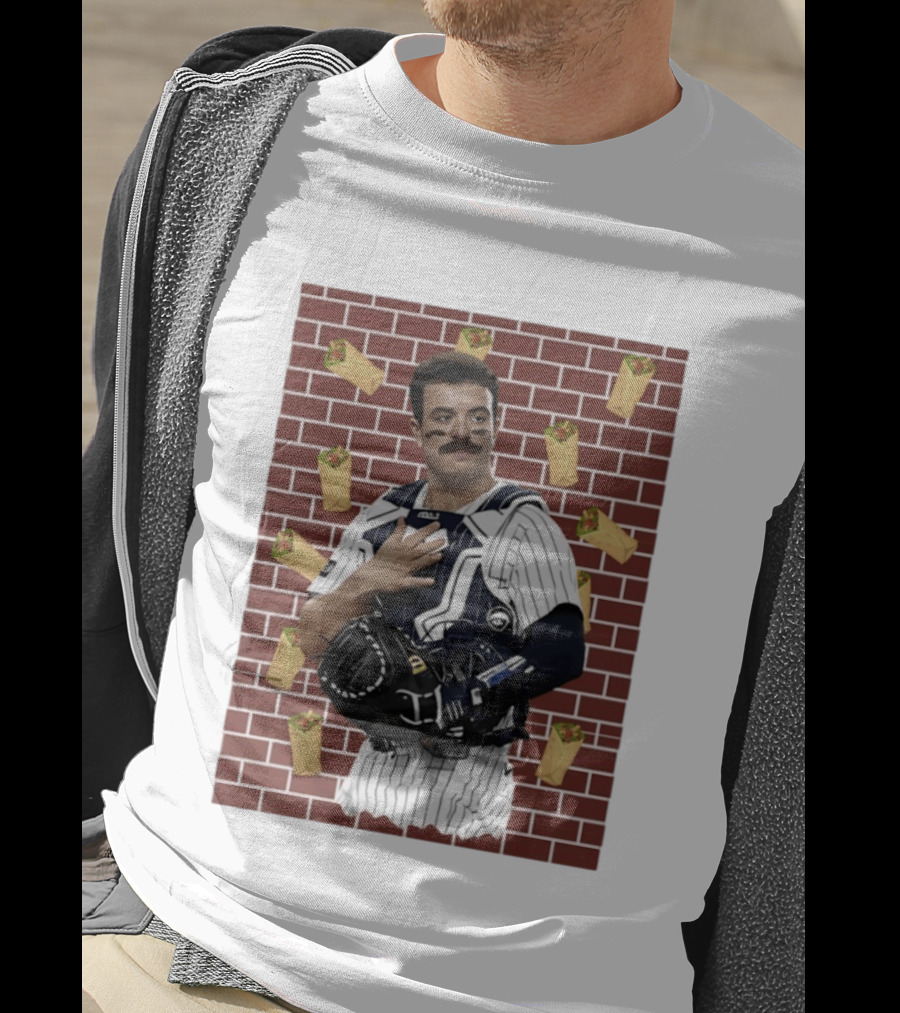Yankees Austin Wells Catcher With Brick Wall And Burrito T-Shirt
