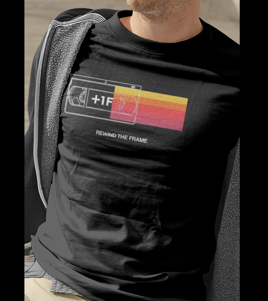 Rewind The Frame Retro VHS Tape 80s Aesthetic T-Shirt