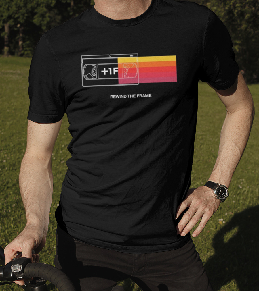 Rewind The Frame Retro VHS Tape 80s Aesthetic T-Shirt