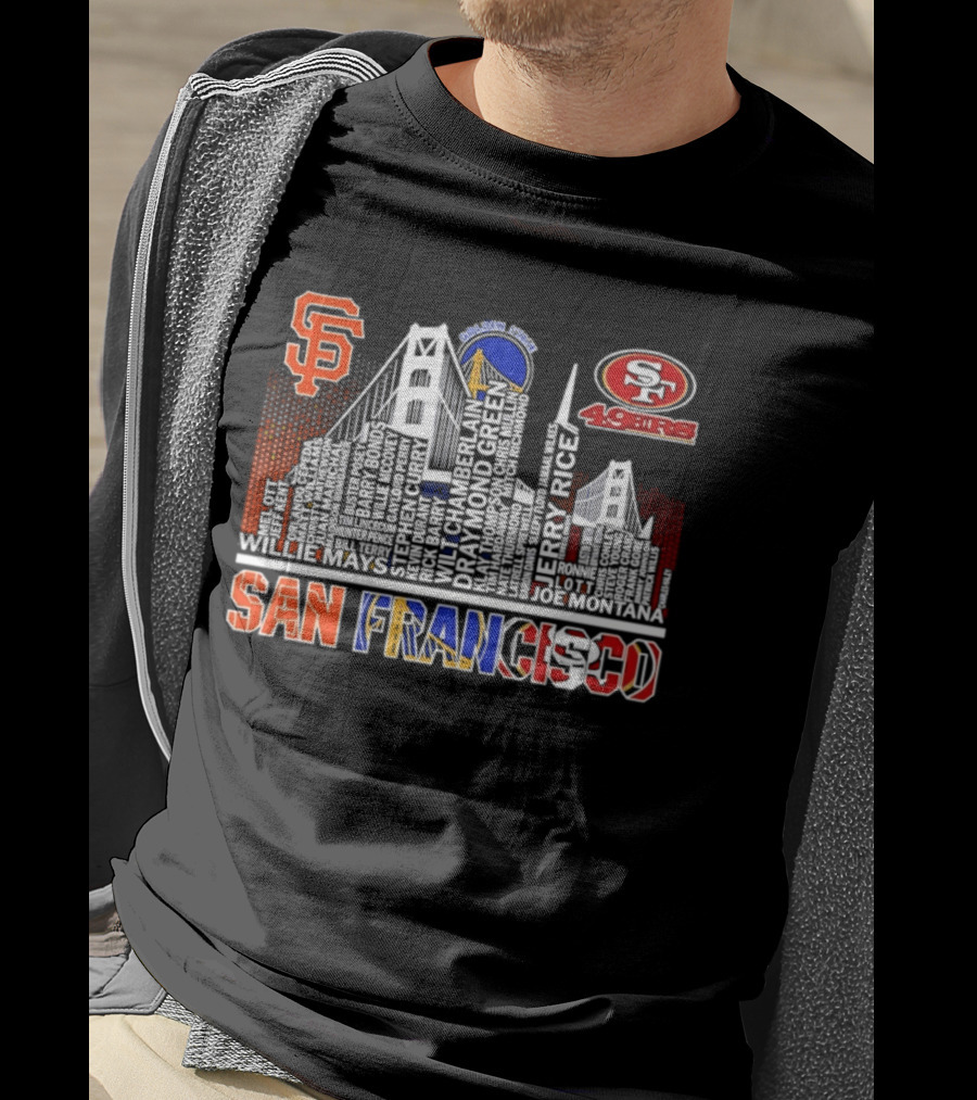 San Francisco Giants Warriors 49ers Skyline T-Shirt