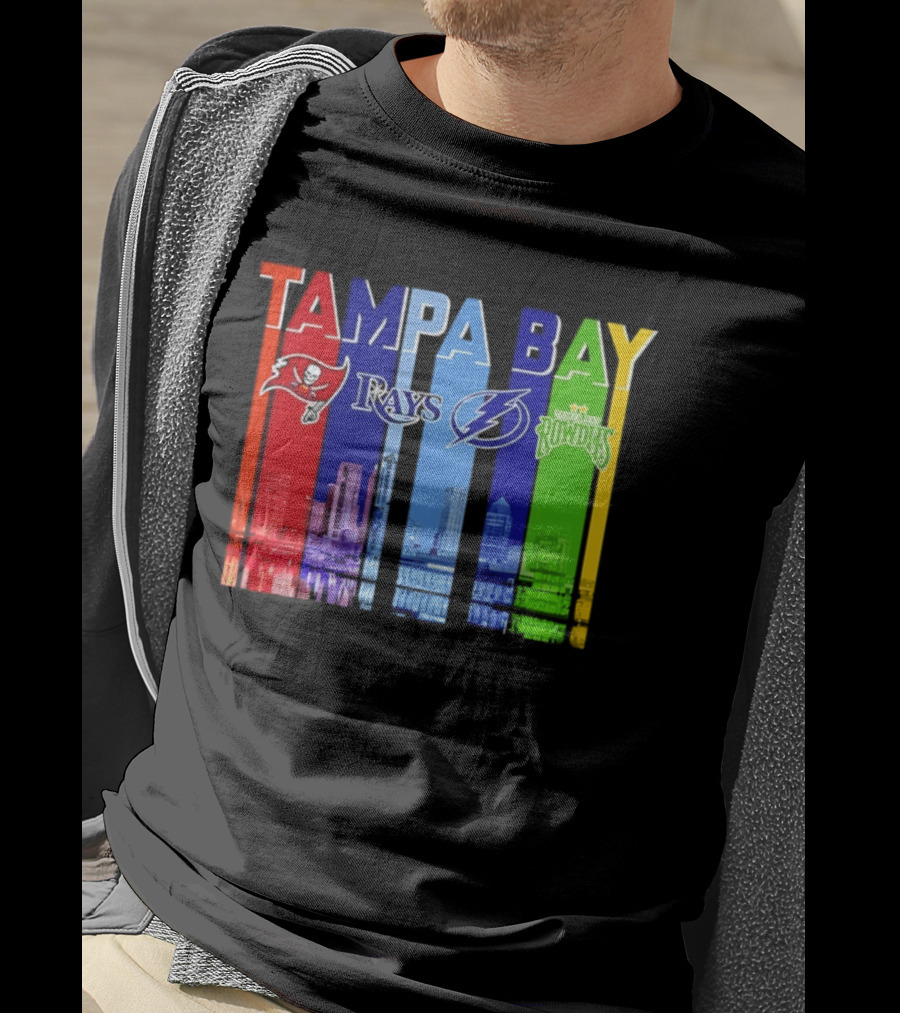 Tampa Bay Buccaneers Rays Lightning Rowdies Skyline 2026 T-Shirt