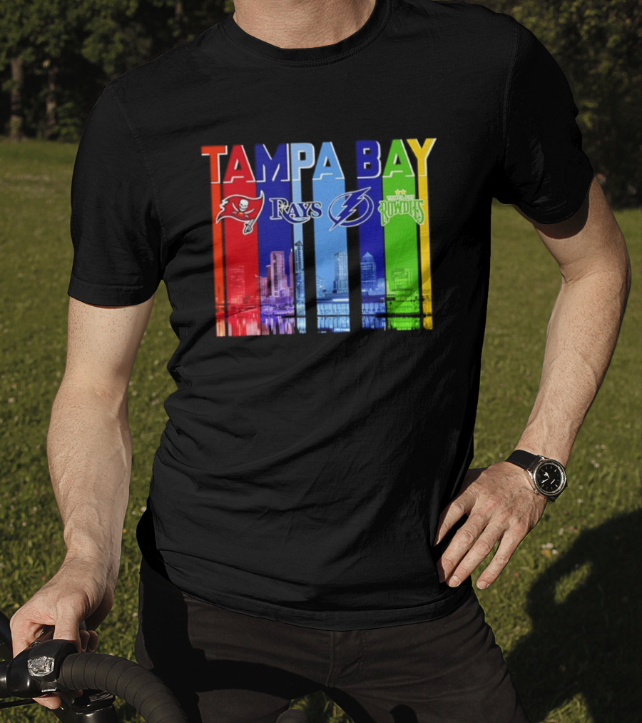 Tampa Bay Buccaneers Rays Lightning Rowdies Skyline 2026 T-Shirt