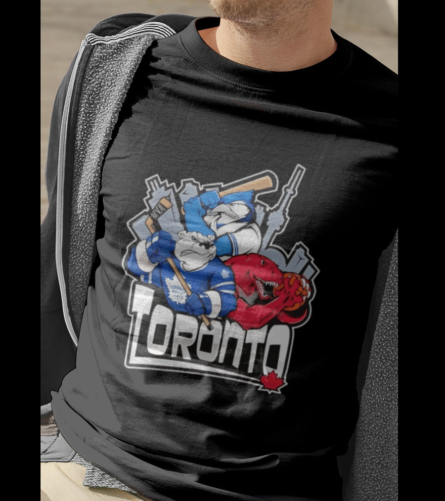 Toronto Maple Leafs Blue Jays Raptors Skyline 2026 T-Shirt