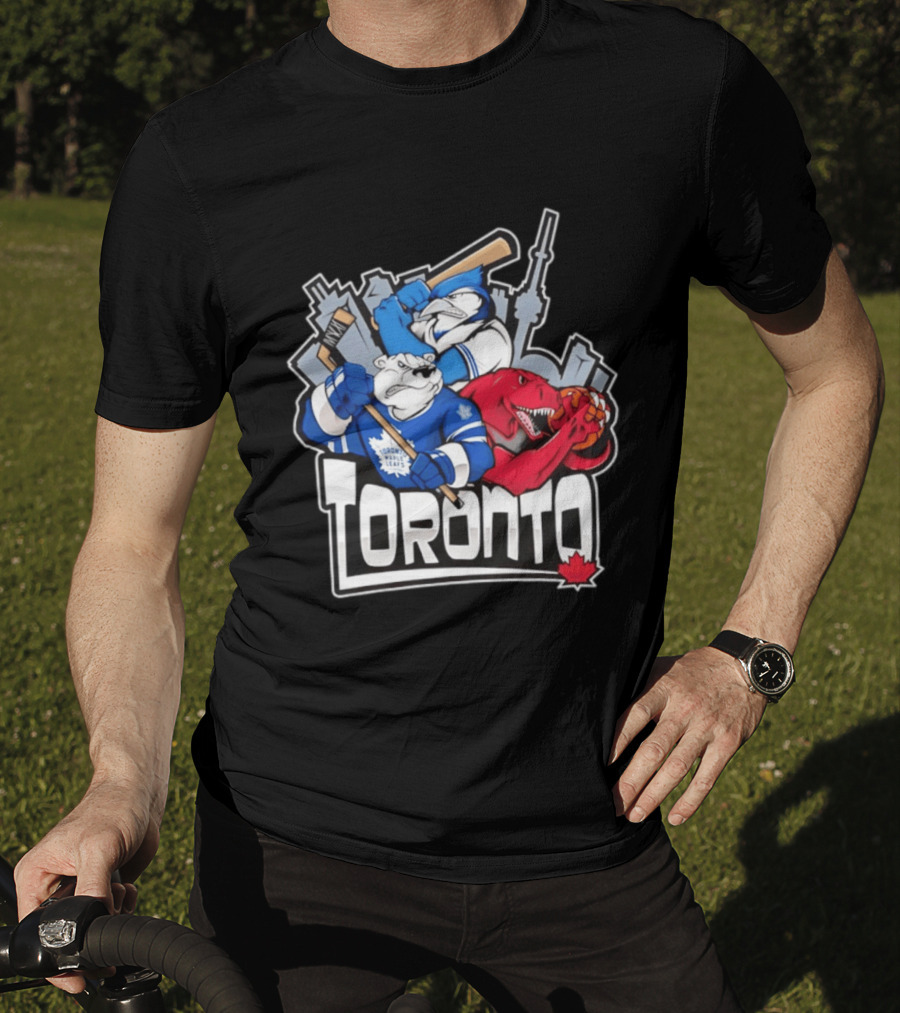 Toronto Maple Leafs Blue Jays Raptors Skyline 2026 T-Shirt