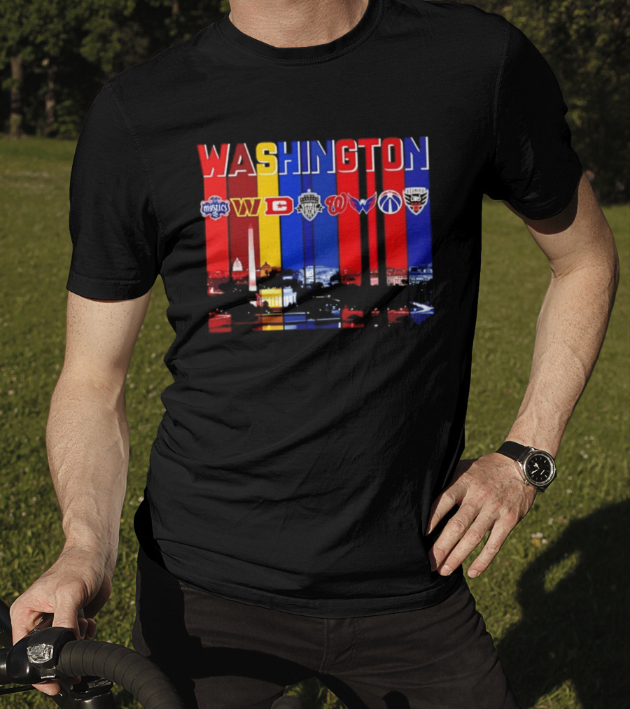 Washington Mystics Commanders Spirit Nationals Wizards DC United T-Shirt