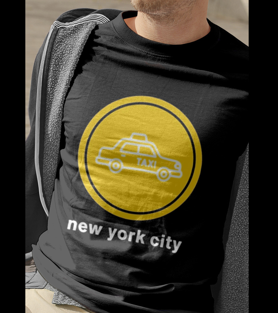 New York City Taxi Cab Blink 182 Iconic Yellow Circle T-Shirt