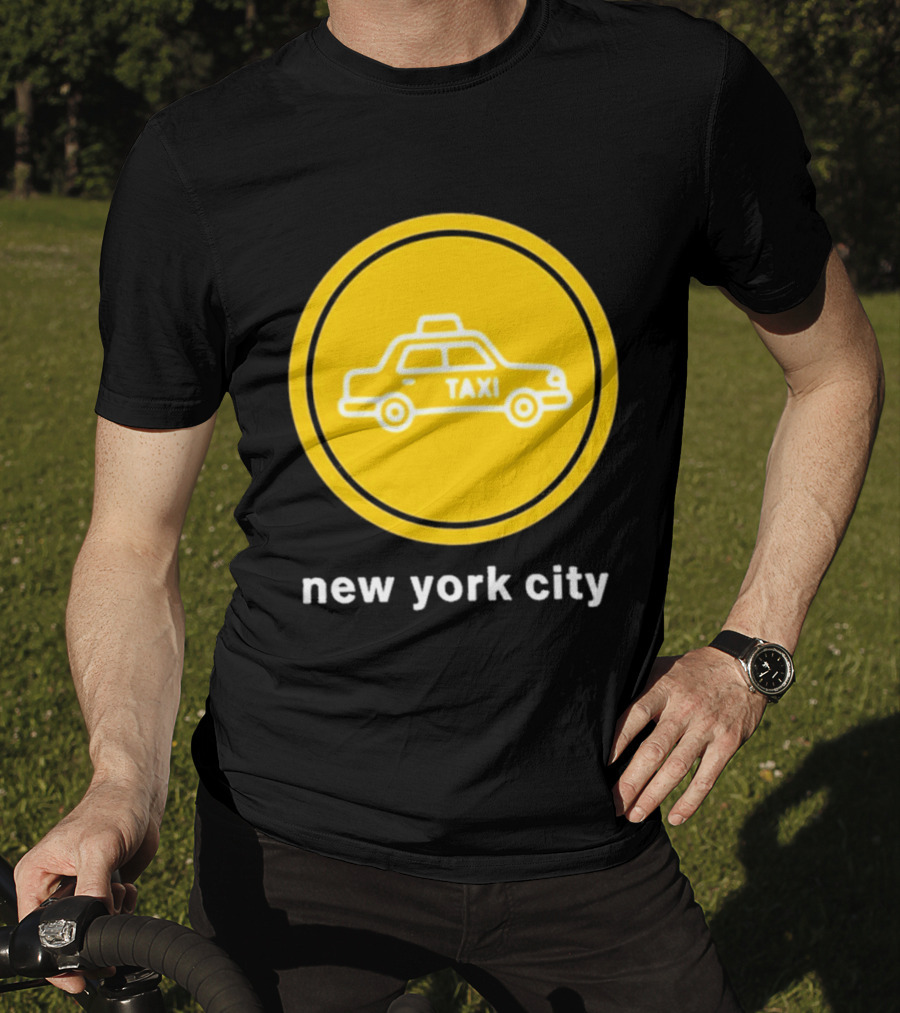 New York City Taxi Cab Blink 182 Iconic Yellow Circle T-Shirt