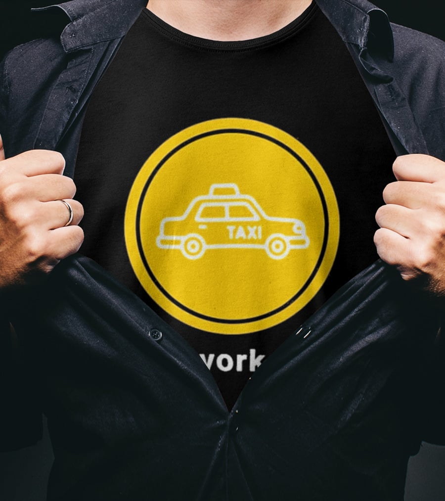 New York City Taxi Cab Blink 182 Iconic Yellow Circle T-Shirt