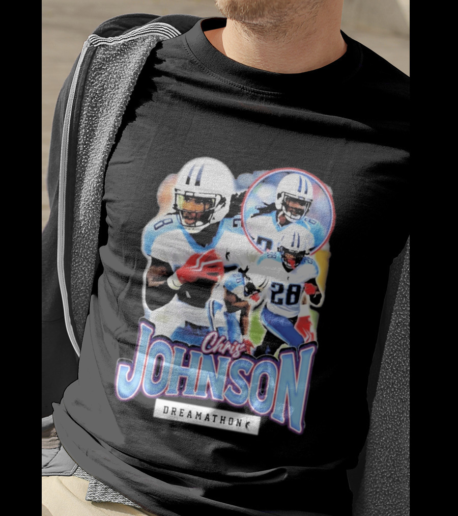 Chris Johnson NFL Dreamathon Tennessee Titans Football 28 T-Shirt