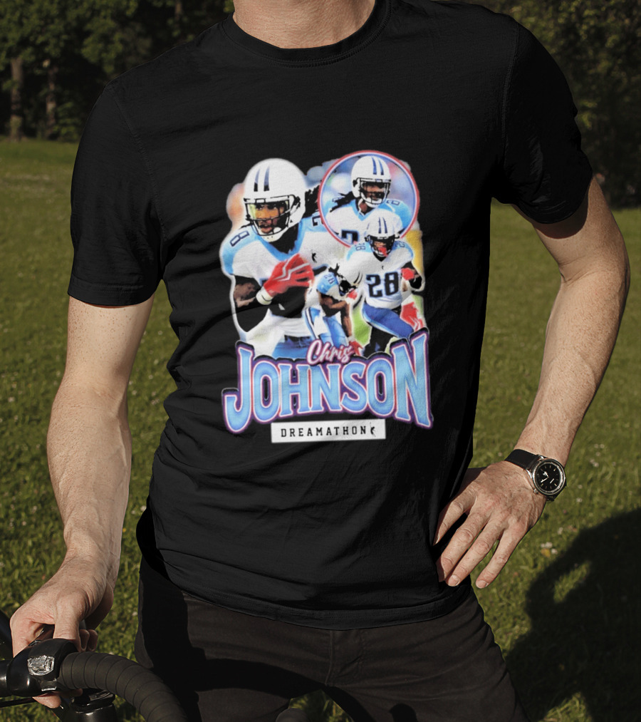 Chris Johnson NFL Dreamathon Tennessee Titans Football 28 T-Shirt