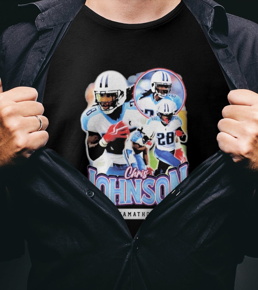Chris Johnson NFL Dreamathon Tennessee Titans Football 28 T-Shirt