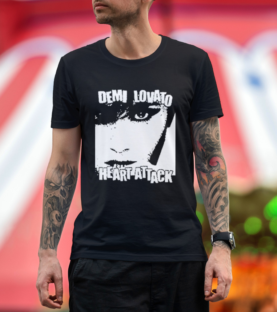 Demi Lovato Heart Attack Anniversary Face T-Shirt