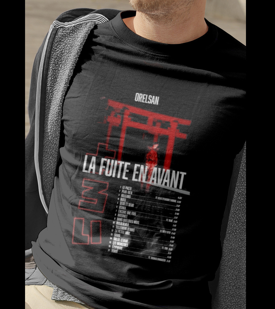 Orelsan La Fuite En Avant Rouge Tour Dates 2024 T-Shirt