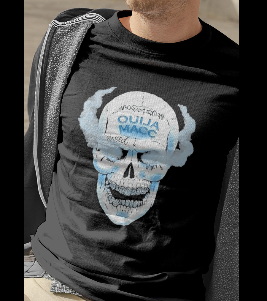 Ouija Macc Skull Blessed Trash Smoke Effect Design D 977 T-Shirt