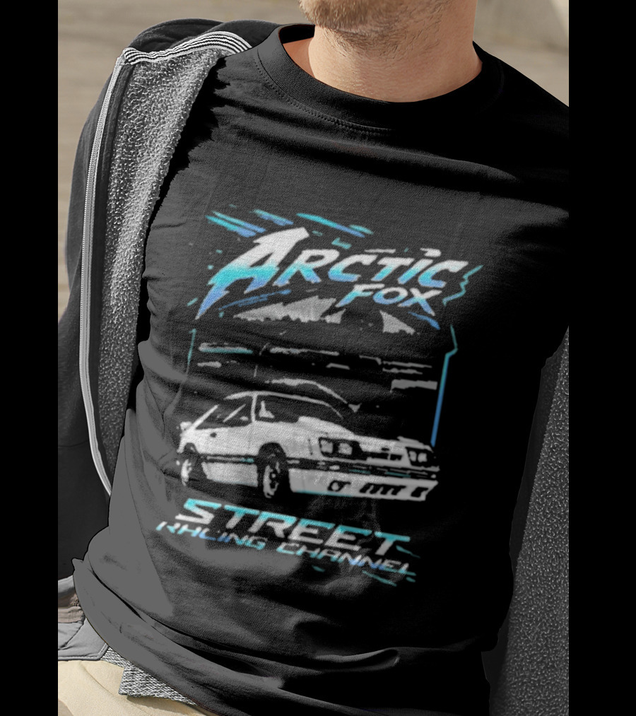 Arctic Fox Street Racing Channel Classic Car Enthusiasts T-Shirt
