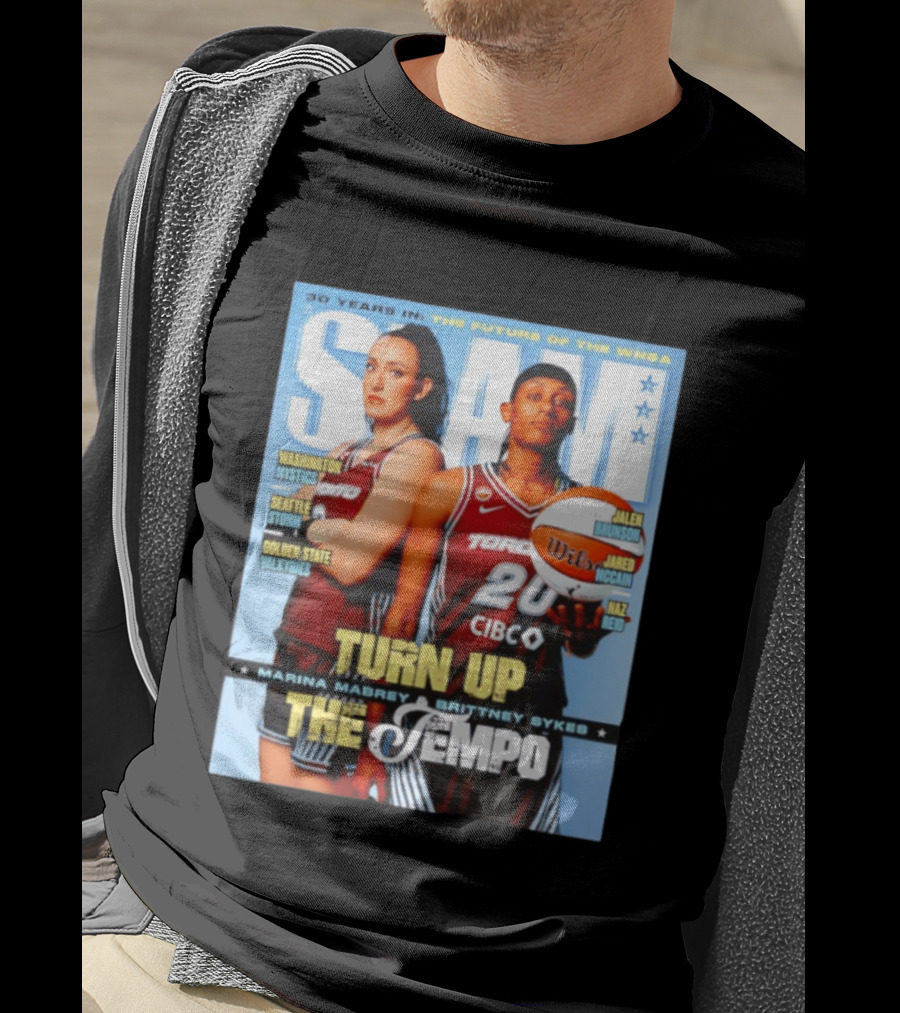 Slam 30 Years WNBA Future Marina Mabrey Brittney Sykes Turn Up Toronto Tempo T-Shirt