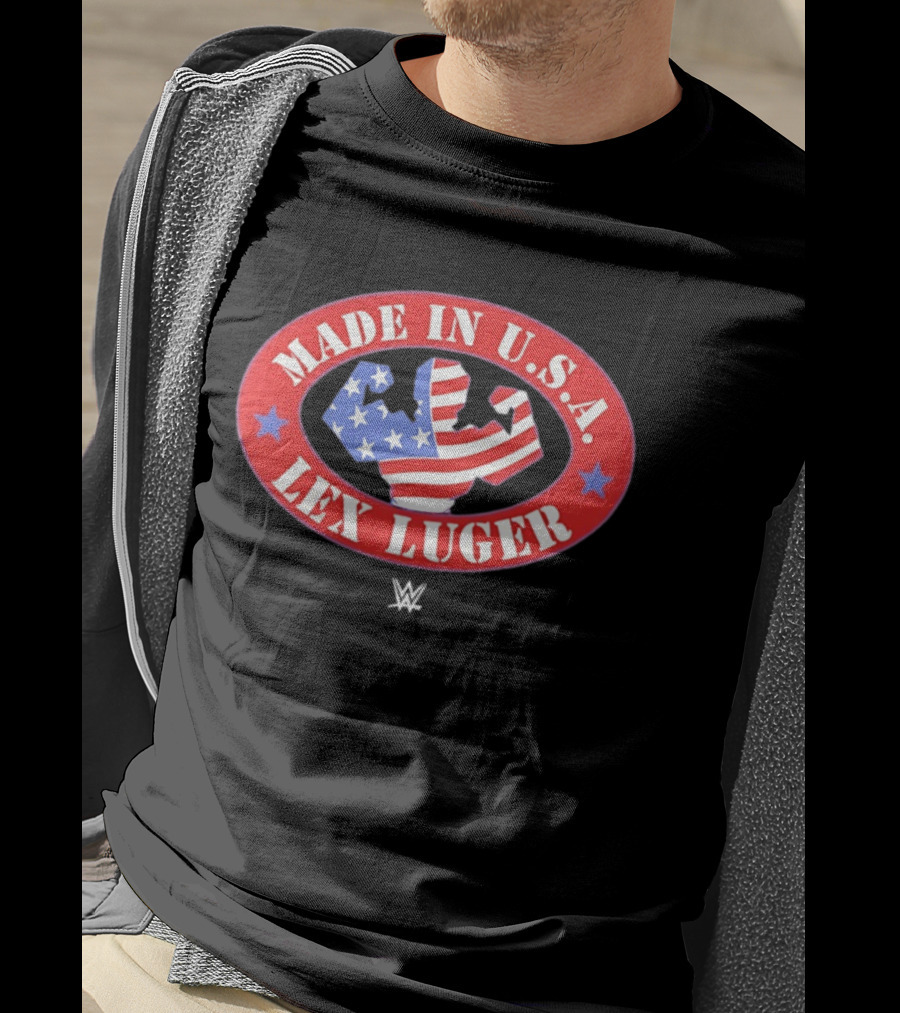 Made In USA Lex Luger Muscle Stars Stripes WWE 2026 T-Shirt