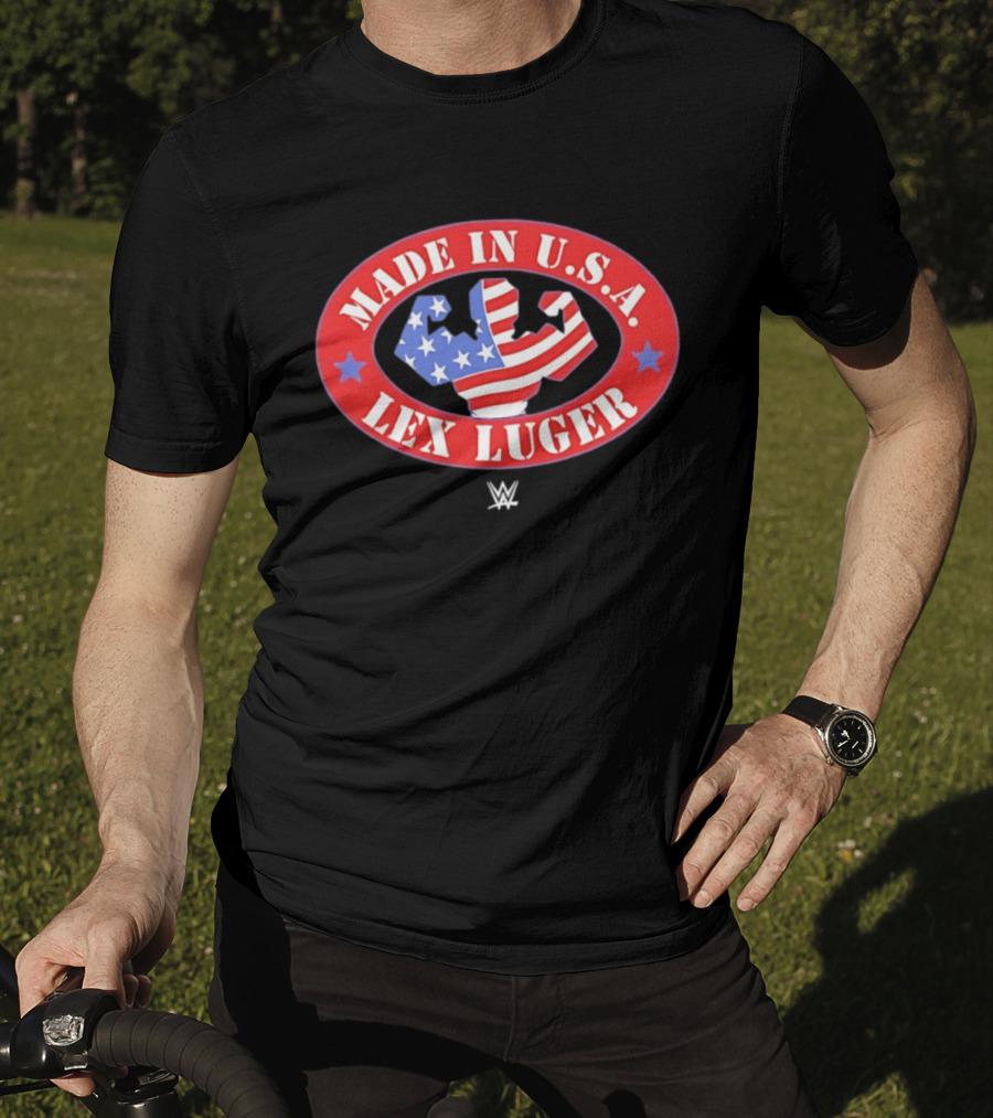 Made In USA Lex Luger Muscle Stars Stripes WWE 2026 T-Shirt
