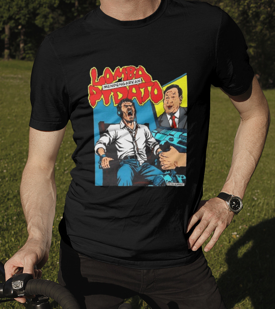 Lomba Pidato Mendengarkan Nobody Is Paying Us We All Hate Government For Free 2 Sided Comic T-Shirt