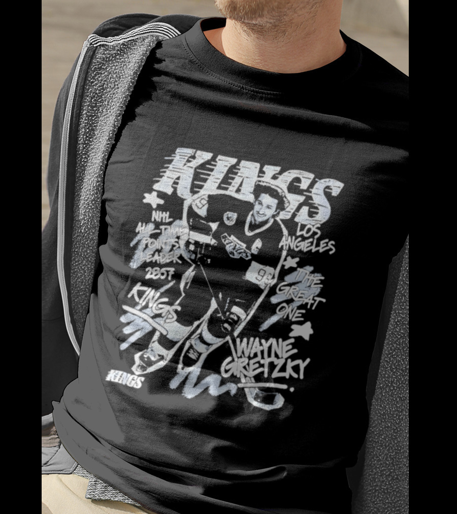 Los Angeles Kings Wayne Gretzky NHL All Time Points Leader Hockey Legend T-Shirt