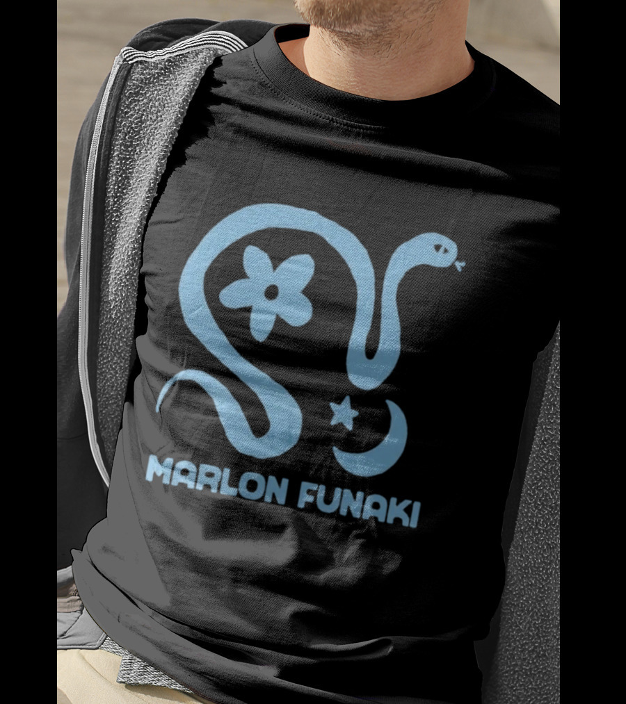 Marlon Funaki Snake Flower Star Moon T-Shirt