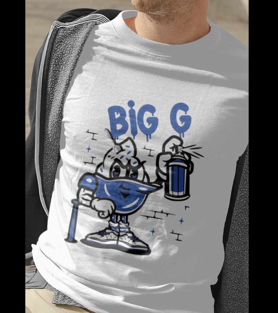 Big G New York Yankees Graffiti Street Art Character Spray Can T-Shirt