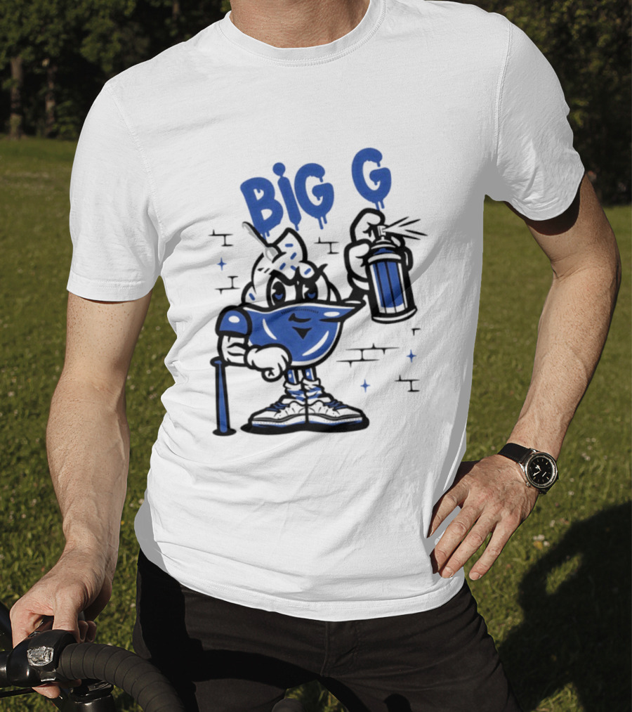 Big G New York Yankees Graffiti Street Art Character Spray Can T-Shirt