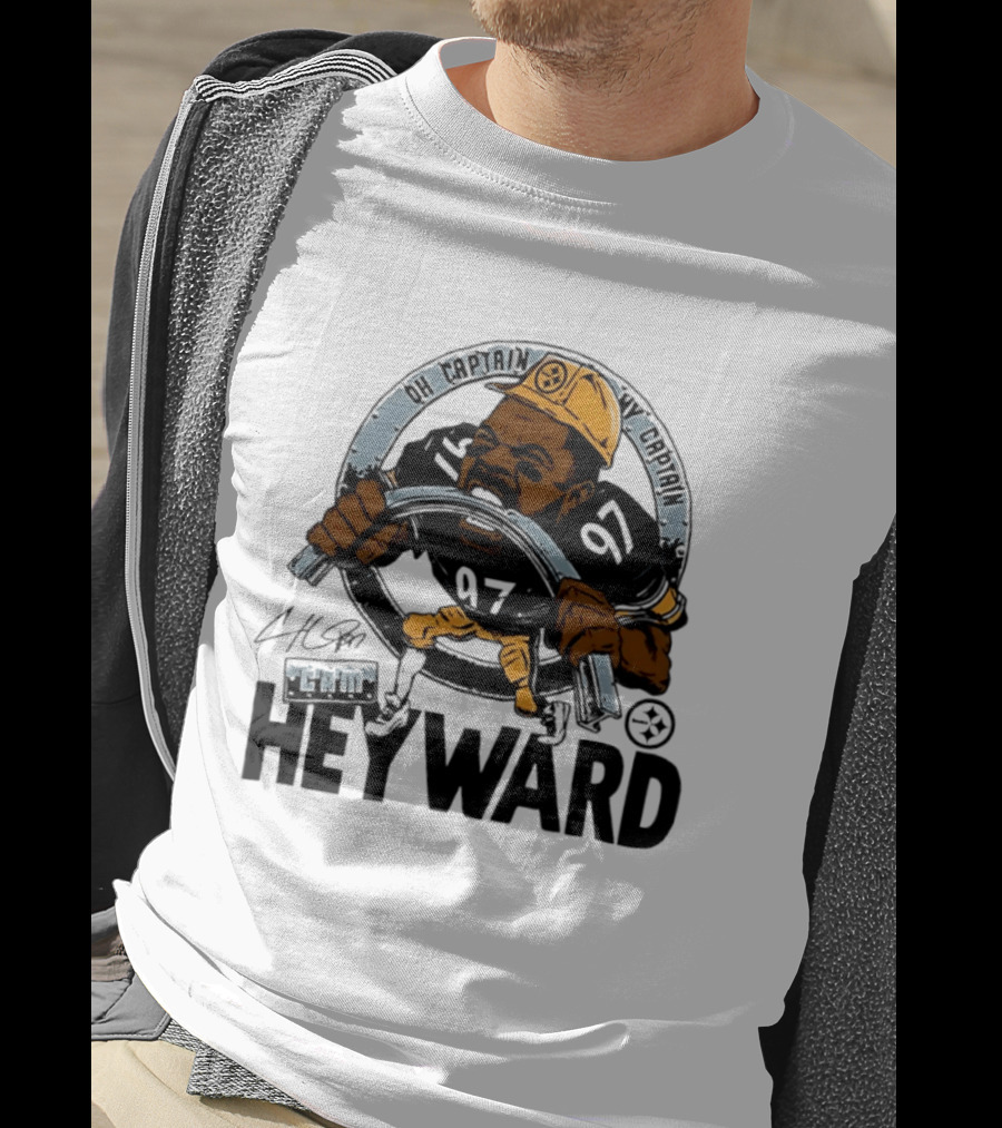 Pittsburgh Steelers Captain Cam Heyward Caricature NFL Number 97 T-Shirt