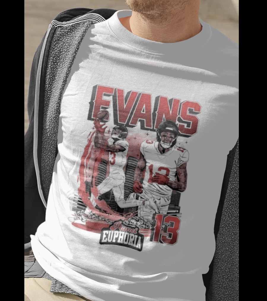 Evans 13 Euphoria Tampa Bay Buccaneers Football T-Shirt