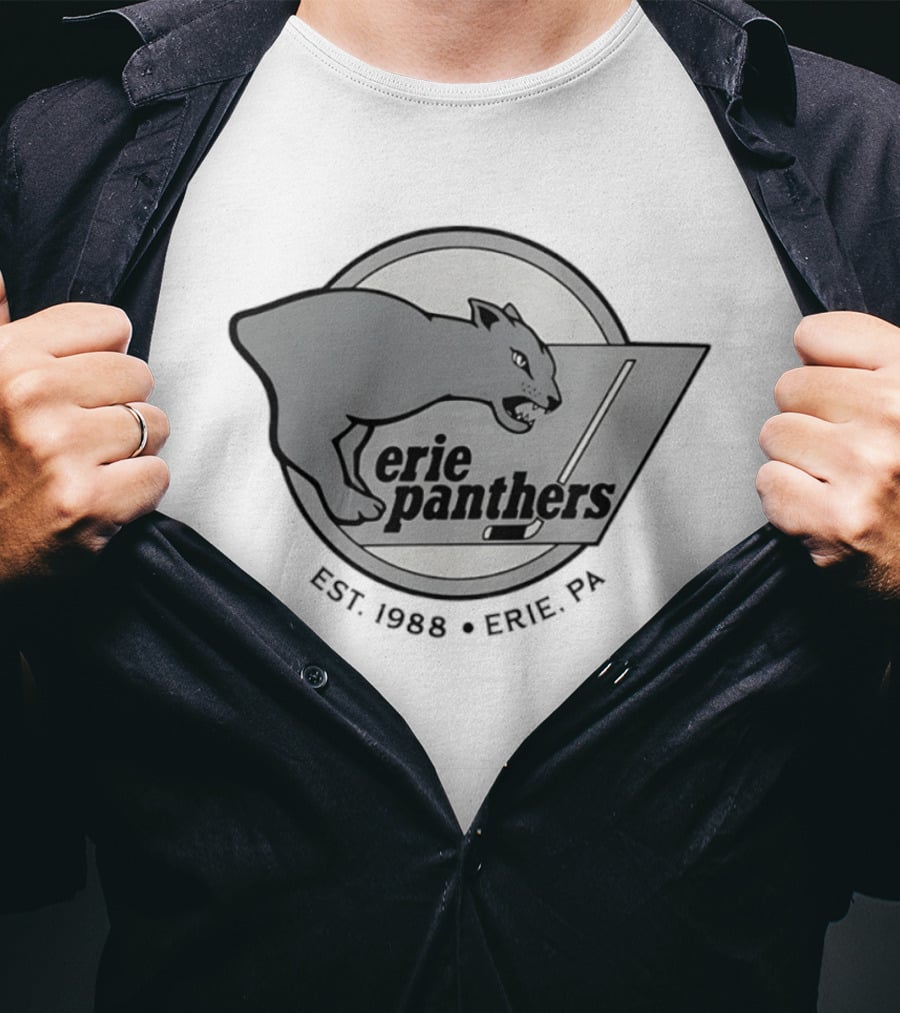 Erie Panthers Hockey Est. 1988 Erie PA Retro Team T-Shirt