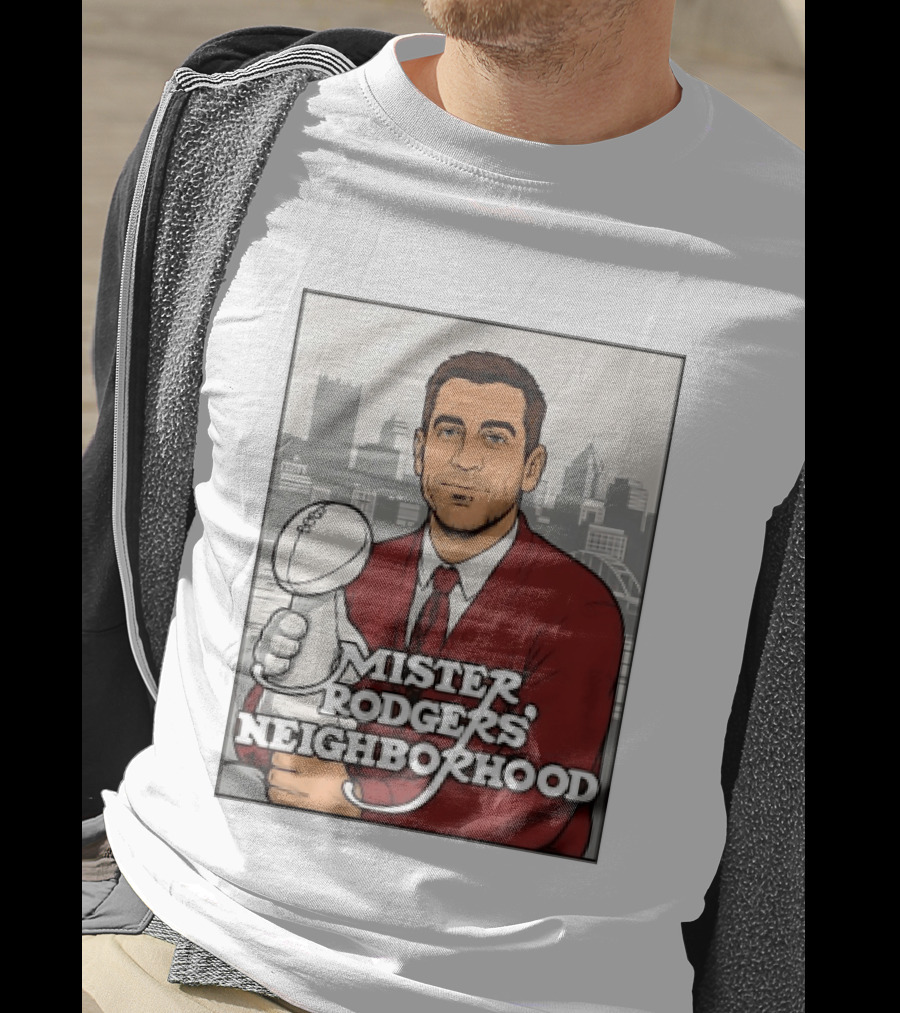 Mister Rodgers Neighborhood Aaron Rodgers Pittsburgh Skyline T-Shirt