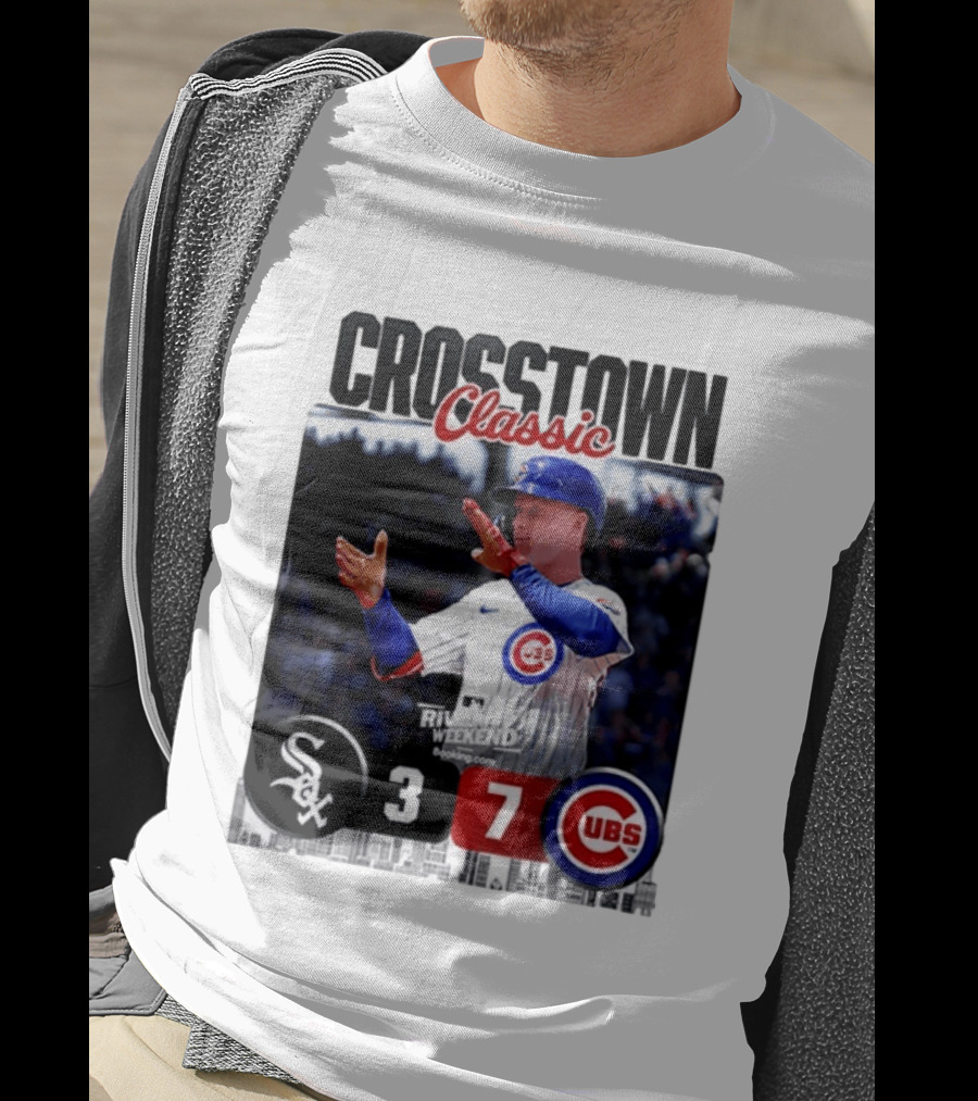 Crosstown Classic Cubs Victory Over White Sox 7 3 Pete Crow Armstrong MLB Rival Weekend T-Shirt