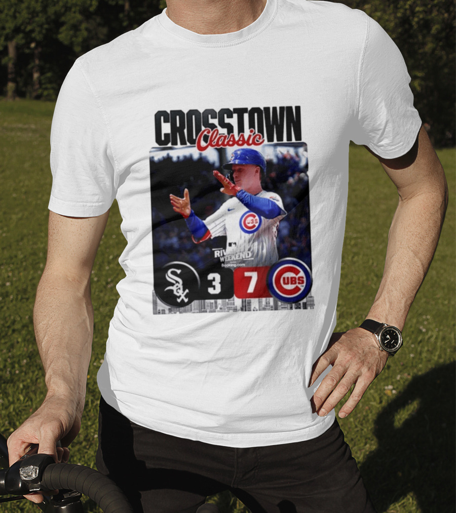 Crosstown Classic Cubs Victory Over White Sox 7 3 Pete Crow Armstrong MLB Rival Weekend T-Shirt