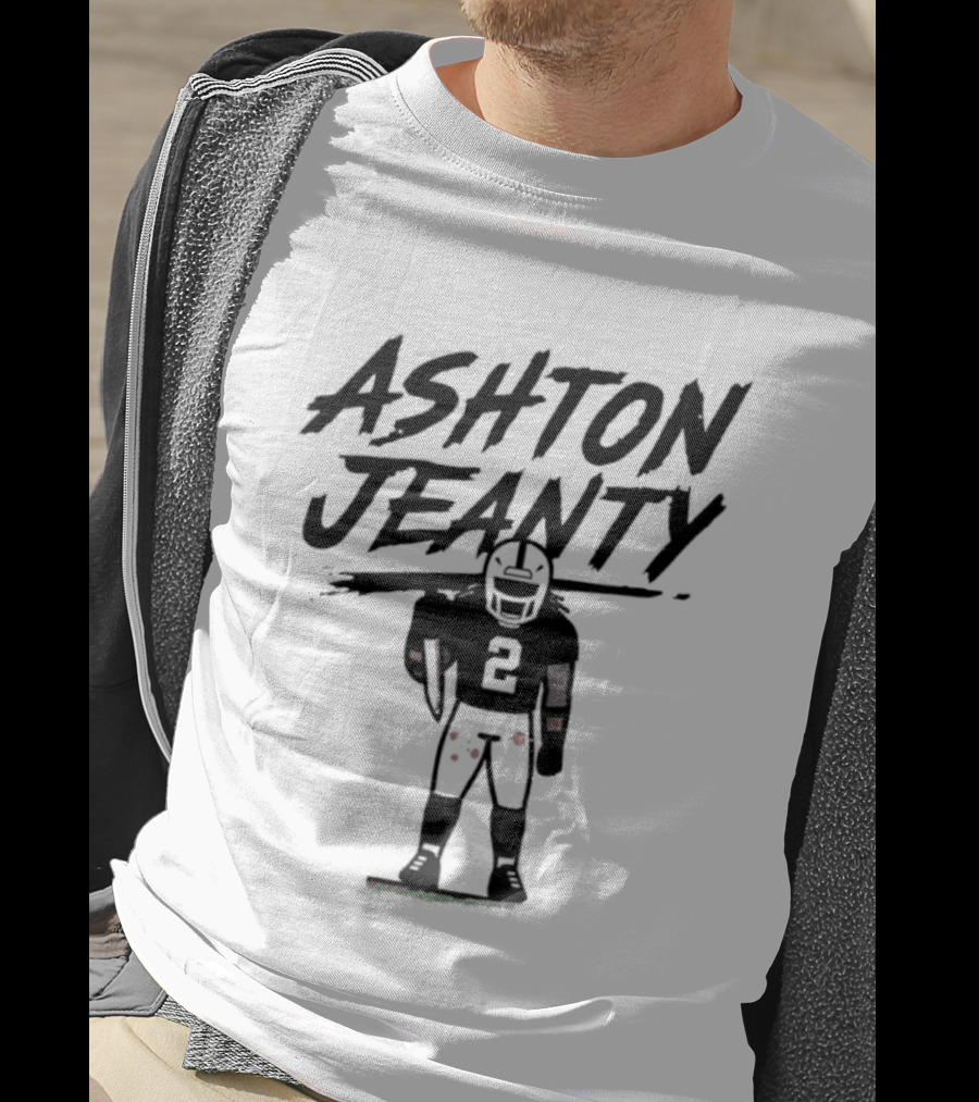 Raiders Ashton Jeanty Number 2 Horror Halloween Football T-Shirt