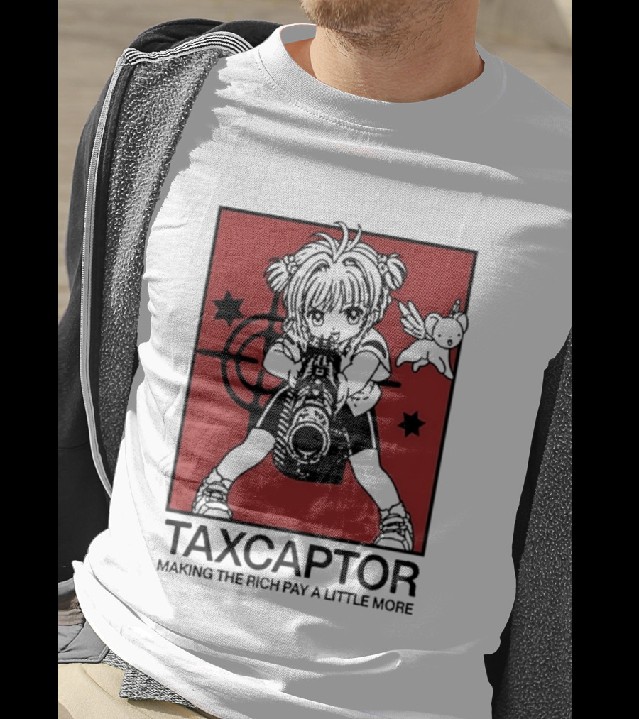 Sakura Cardcaptor Taxcaptor Making The Rich Pay A Little More Bold Anime Mashup T-Shirt