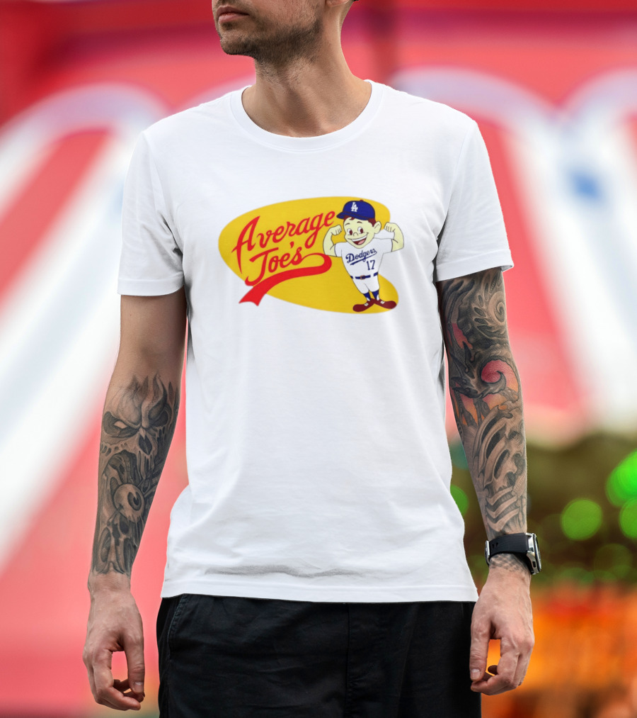 Average Joe's Dodgers No 17 LA Cartoon T-Shirt