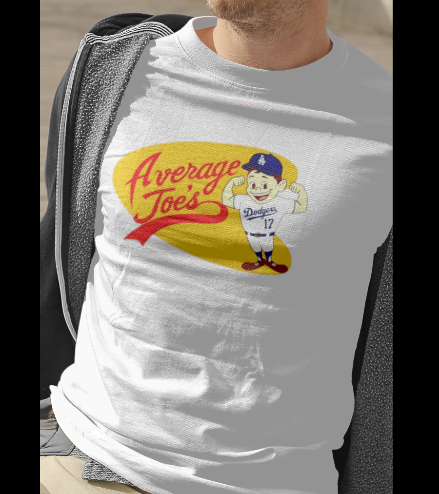 Average Joe's Dodgers No 17 LA Cartoon T-Shirt