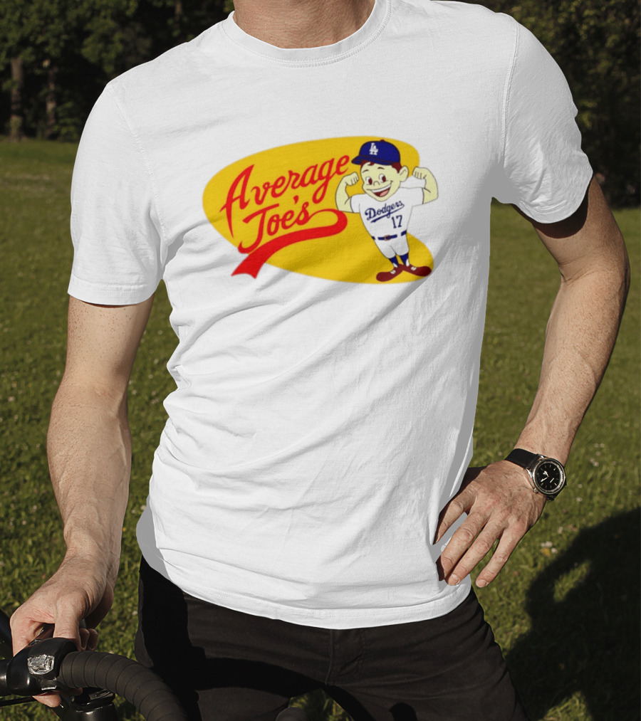 Average Joe's Dodgers No 17 LA Cartoon T-Shirt