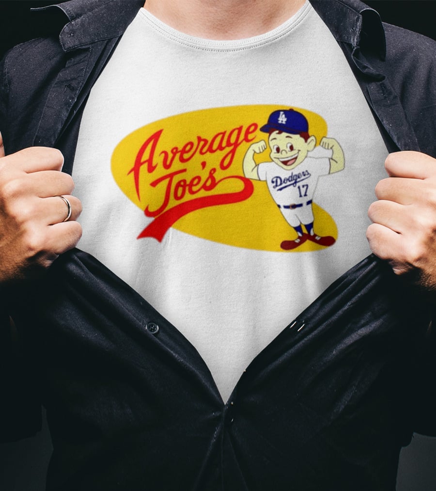 Average Joe's Dodgers No 17 LA Cartoon T-Shirt