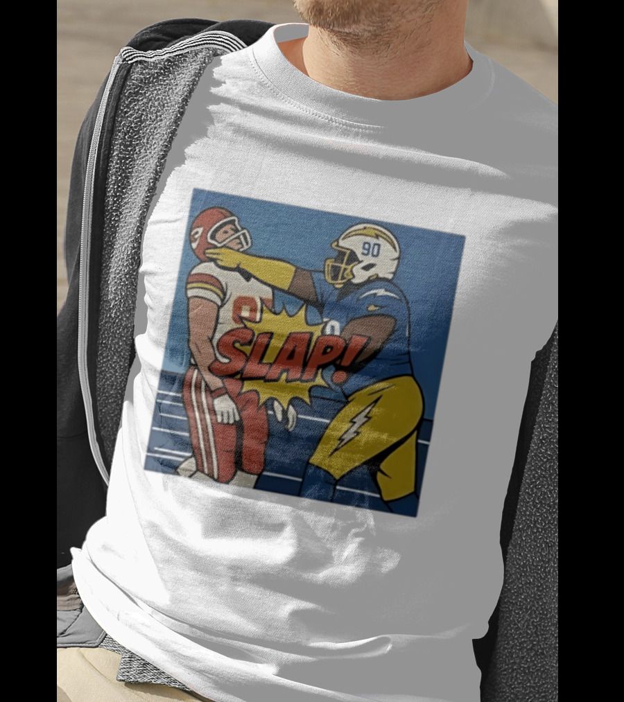 SLAP Teair Tart Hits Travis Kelce Helmets Chargers Chiefs Football T-Shirt