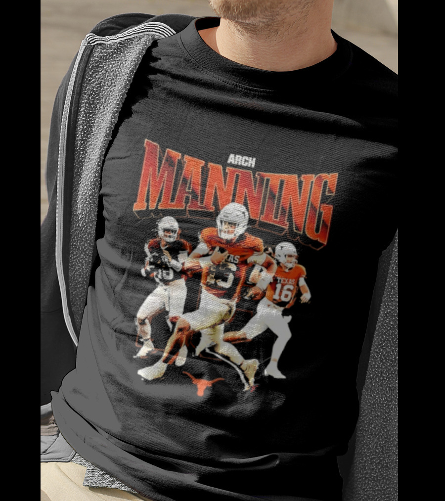 Arch Manning 16 Texas Longhorns NCAA Football Player Manning T-Shirt