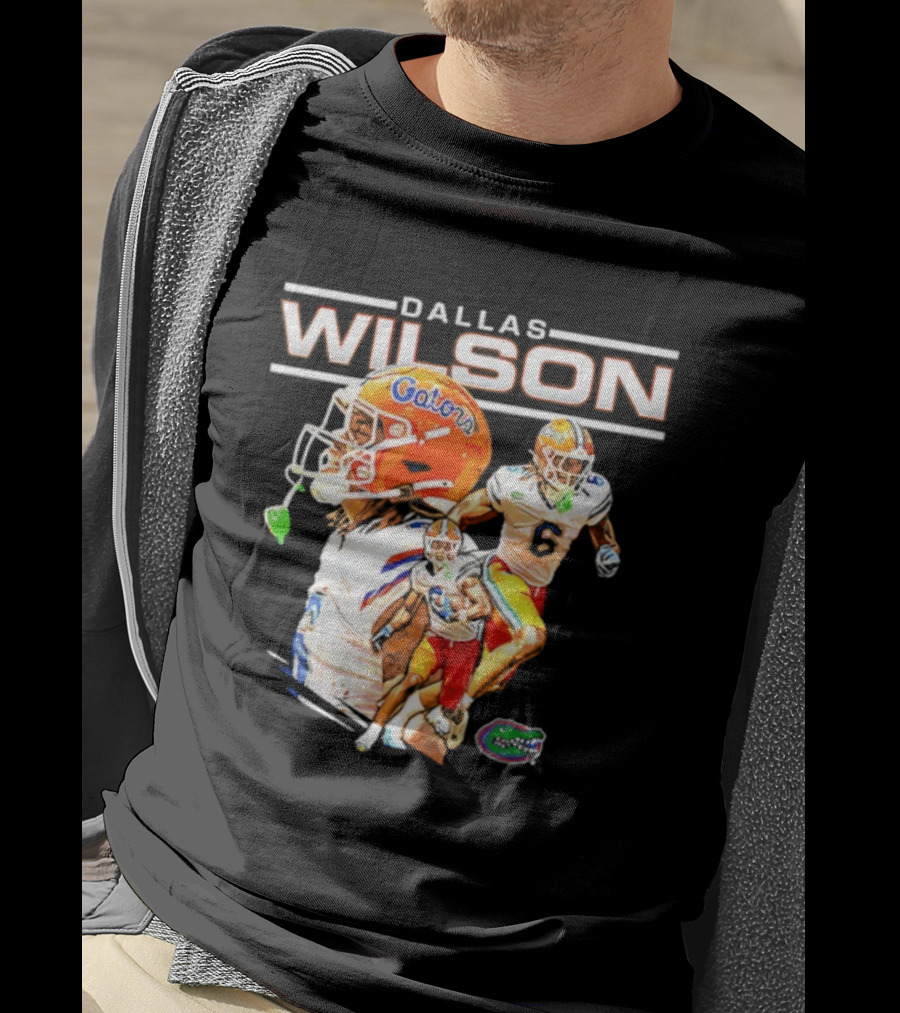 Dallas Wilson 6 Gators University Of Florida Football Player NCAA T-Shirt