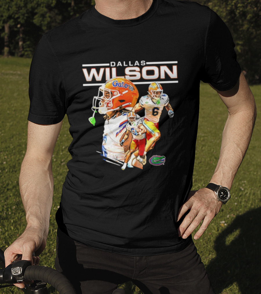 Dallas Wilson 6 Gators University Of Florida Football Player NCAA T-Shirt