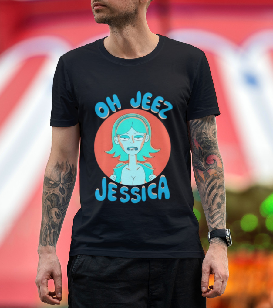 Oh Jeez Jessica Rick And Morty Adult Swim T-Shirt