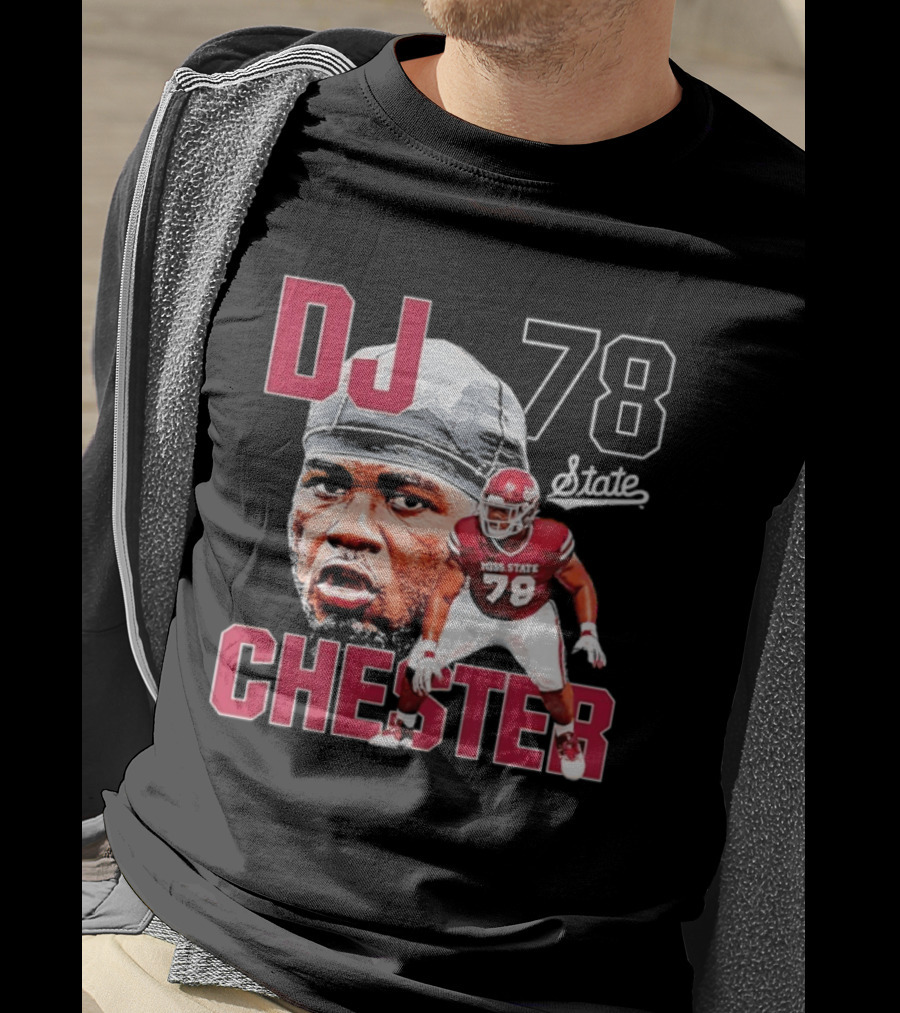 DJ Chester 78 Mississippi State NCAA Football Player T-Shirt